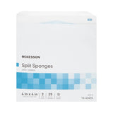 McKesson IV/Drain Split Dressing, 4 x 4 Inch, 6-Ply McKesson