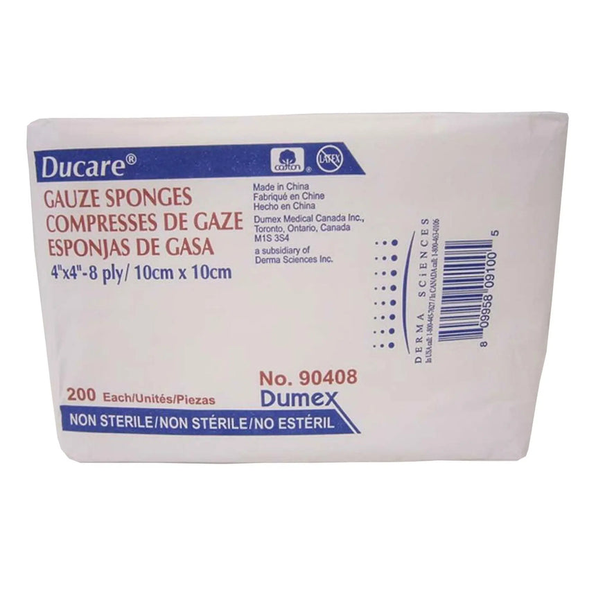 Ducare USP Type VII Gauze Sponge, 4 x 4 Inch, 8-Ply Ducare