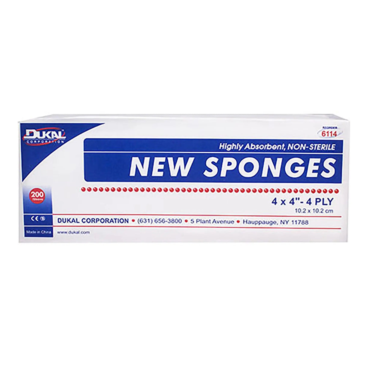 Dukal™ Nonwoven Sponge, 4 x 4 Inch, 4-Ply Dukal™