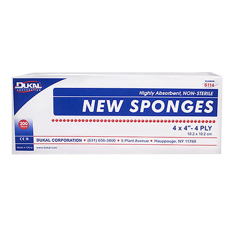 Dukal™ Nonwoven Sponge, 4 x 4 Inch, 4-Ply Dukal™