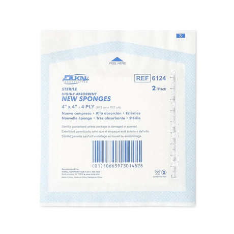 Dukal™ Sterile Nonwoven Sponge, 4 x 4 Inch, 4-Ply Dukal™