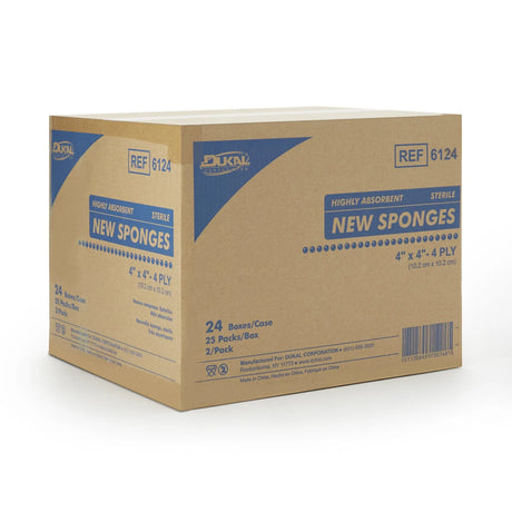 Dukal™ Sterile Nonwoven Sponge, 4 x 4 Inch, 4-Ply Dukal™