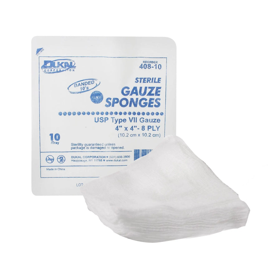 Dukal™ Sterile USP Type VII Gauze Sponge, 4 x 4 Inch, 8-Ply Dukal™