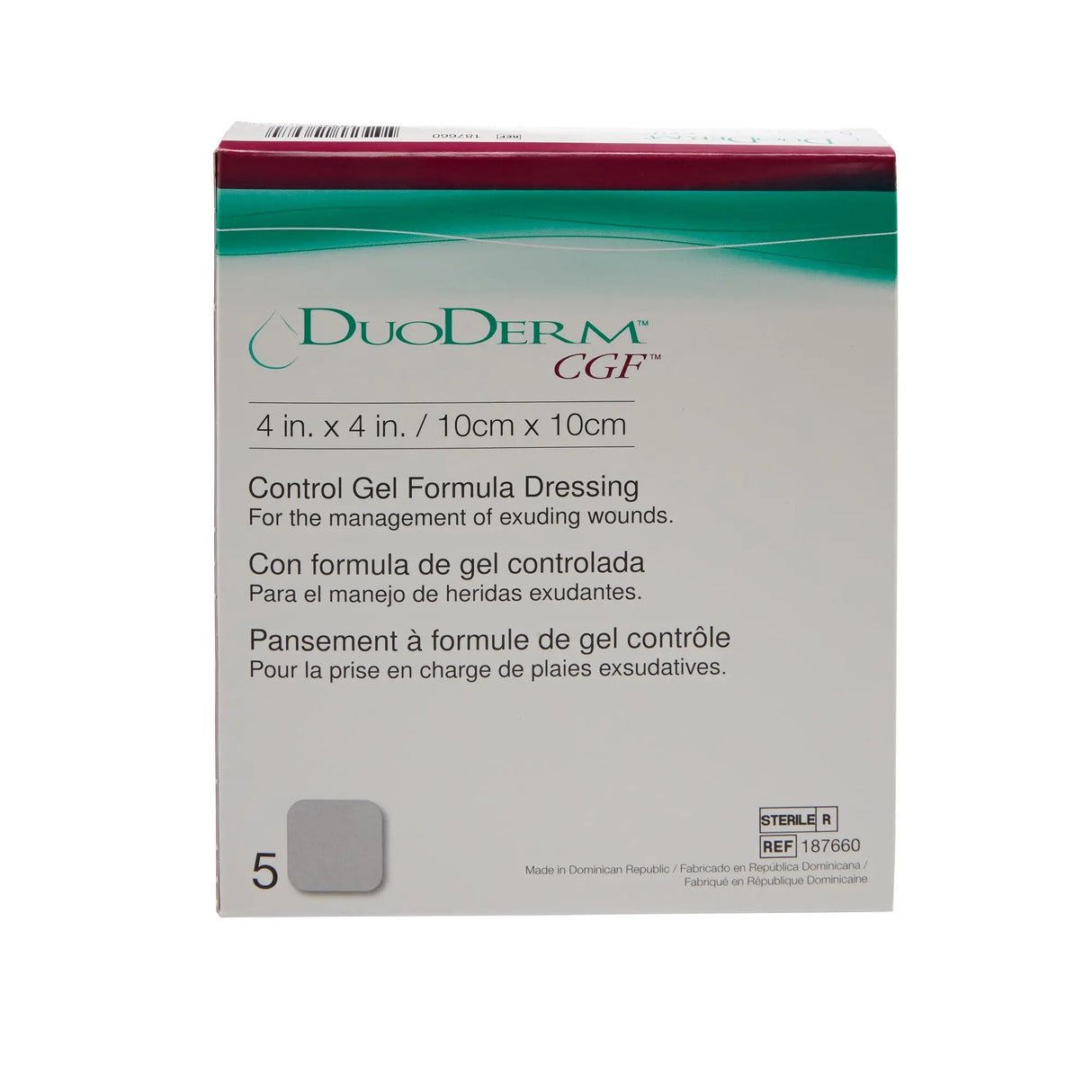 DuoDerm® CGF® Hydrocolloid Dressing, 4 x 4 Inch DuoDERM® CGF®