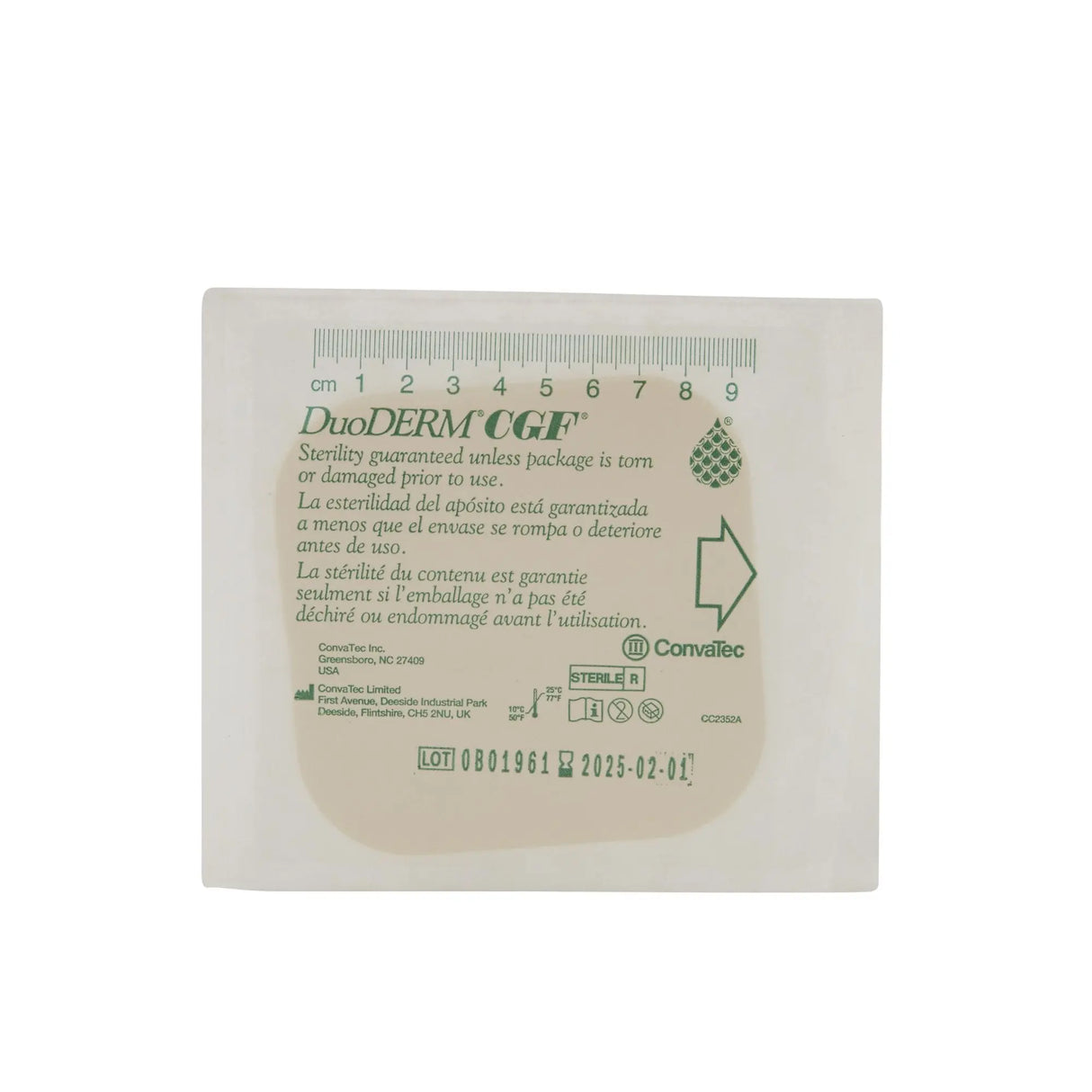 DuoDerm® CGF® Hydrocolloid Dressing, 4 x 4 Inch DuoDERM® CGF®