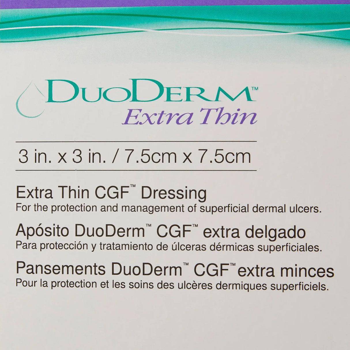 DuoDerm® Extra Thin Hydrocolloid Dressing, 3 x 3 Inch DuoDERM® Extra Thin