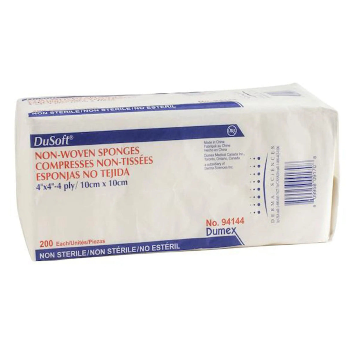 Dusoft® Nonwoven Sponge, 4 x 4 Inch, 4-Ply Dusoft