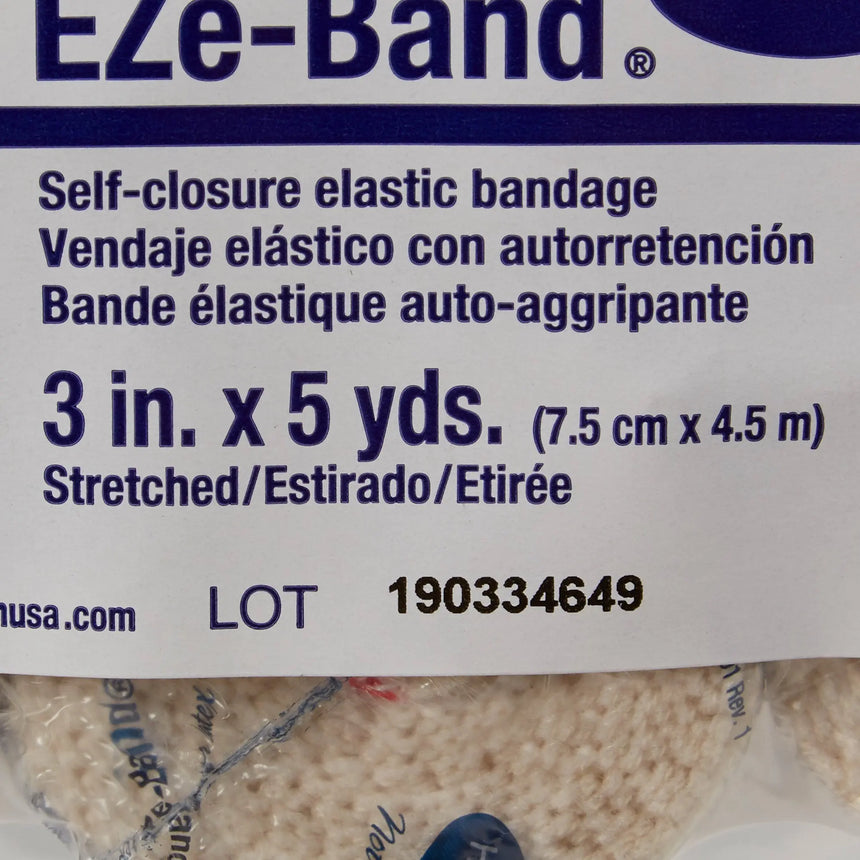EZe-Band® LF Double Hook and Loop Closure Elastic Bandage, 3 Inch x 5 Yard EZe-Band® LF