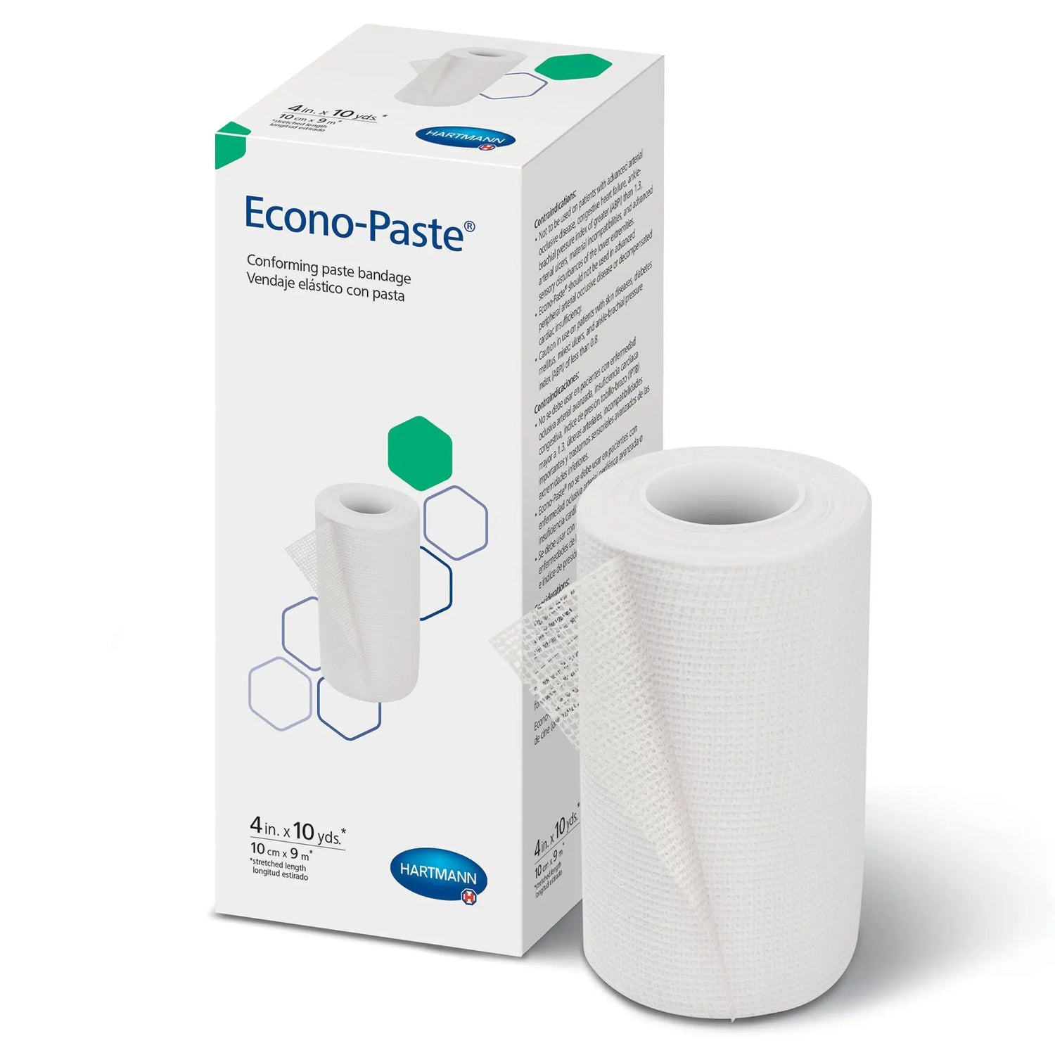 Econo-Paste® Impregnated Conforming Dressing, 4 Inch x 10 Yard Econo-Paste®