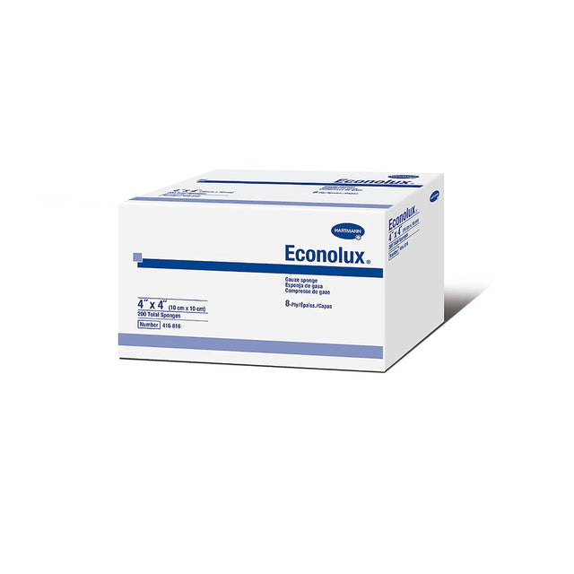 Econolux® Gauze Sponge, 4 x 4 Inch, 8-Ply Econolux®