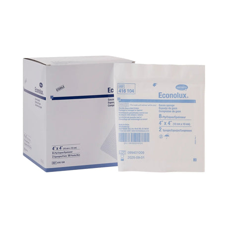 Econolux® Sterile Gauze Sponge, 4 x 4 Inch, 8-Ply Econolux®