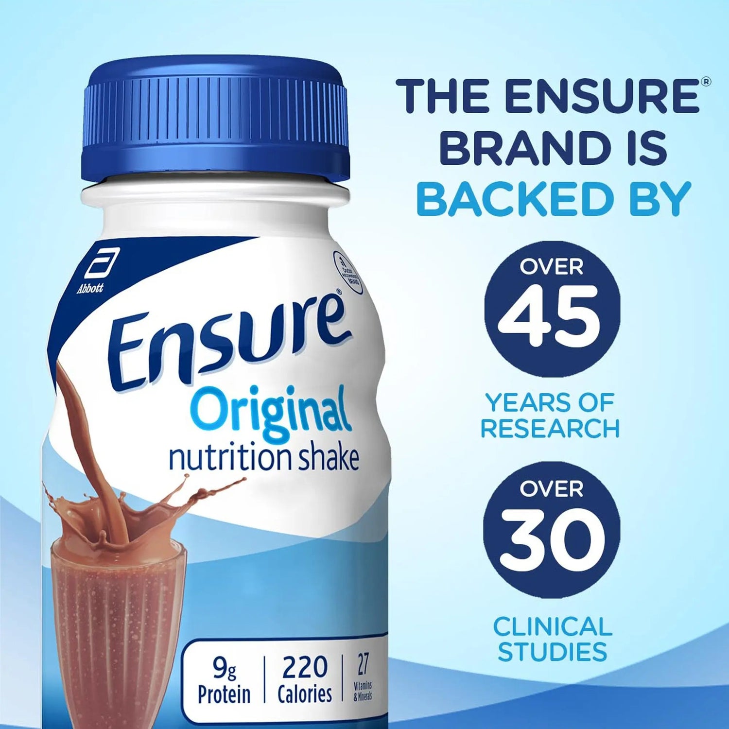 Ensure® Original Nutrition Shake, Chocolate, 8-ounce bottle Ensure® Original Shake