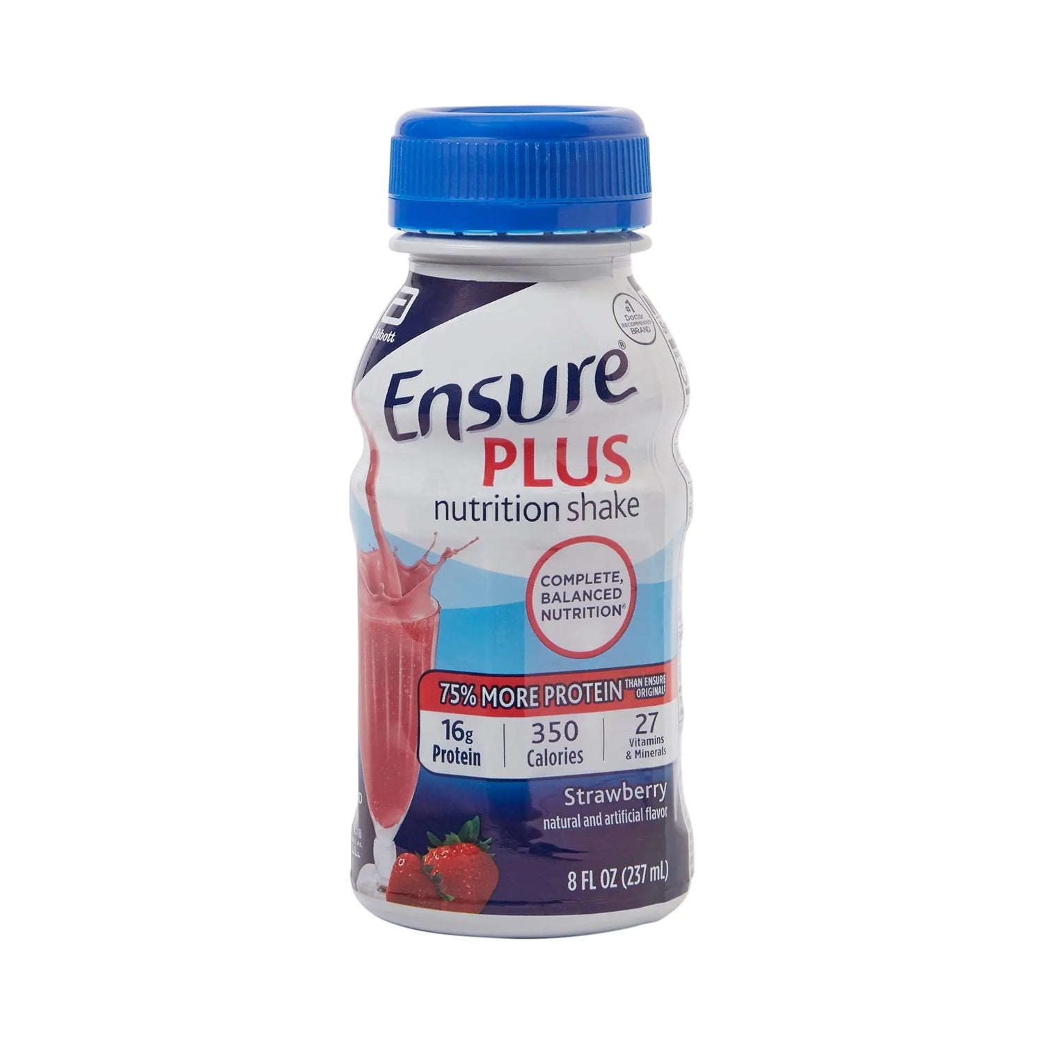 Ensure® Plus Nutrition Shake, Strawberry, 8-ounce bottle Ensure® Plus Nutrition Shake