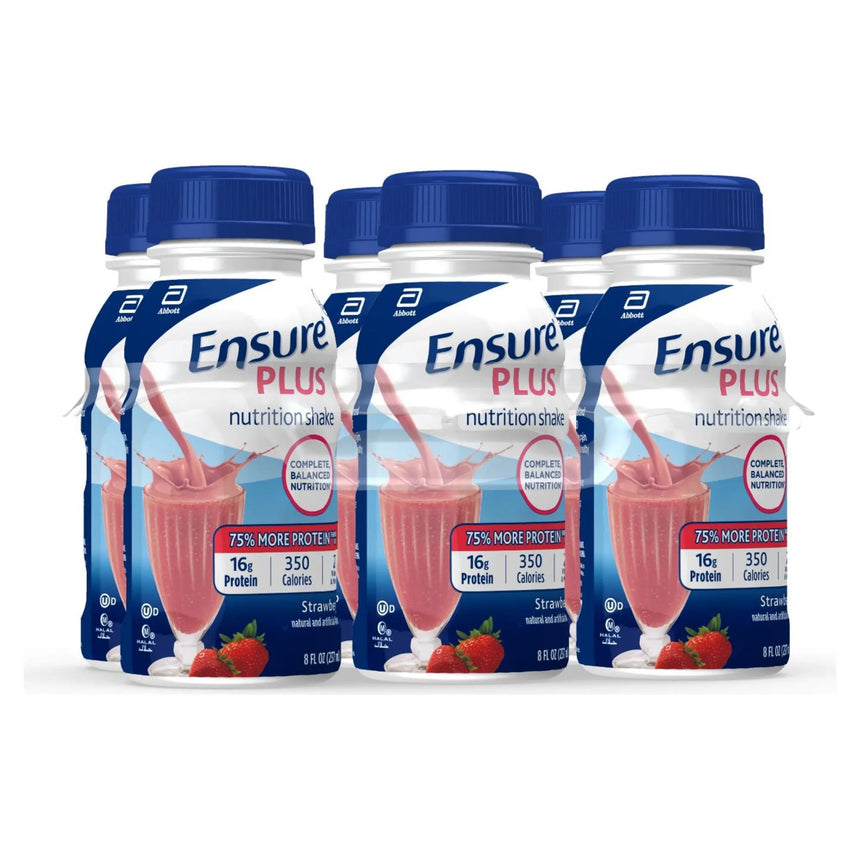 Ensure® Plus Nutrition Shake, Strawberry, 8-ounce bottle Ensure® Plus Nutrition Shake