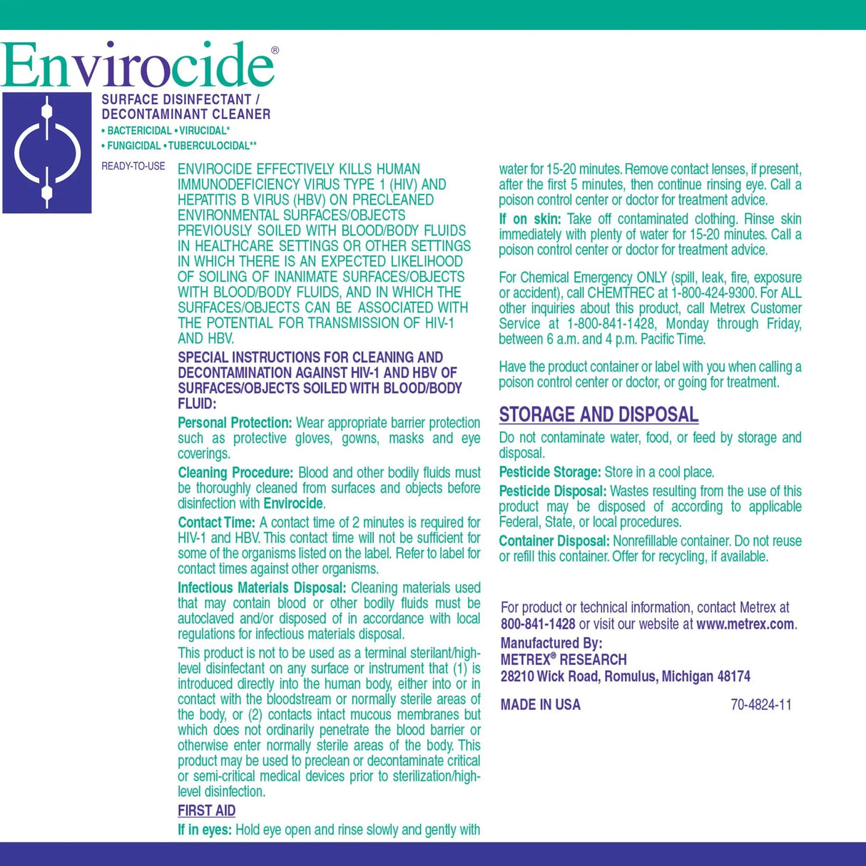 Envirocide® Surface Disinfectant Cleaner Envirocide®