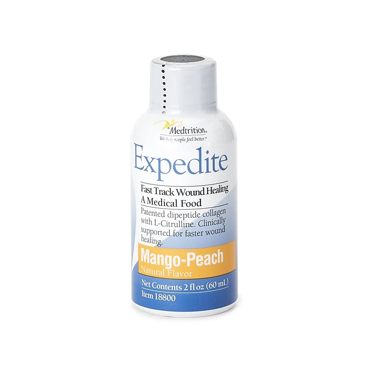 Expedite™ Mango-Peach Concentrated Collagen Dipeptides Medical Food, 2-ounce bottle Expedite