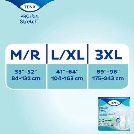 Tena® Stretch™ Super Incontinence Brief, Large / Extra Large TENA ProSkin Stretch™ Super