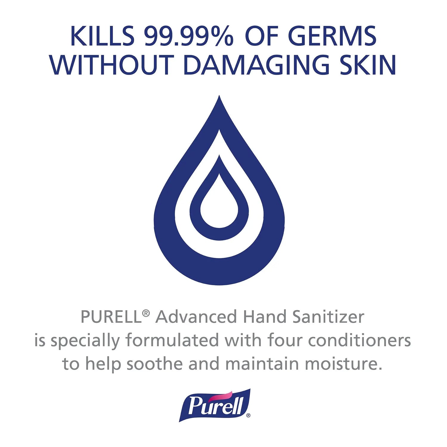 GOJO Purell Advanced Hand Sanitizer 1,200 mL 70% Ethyl Alcohol Gel Green Certified Purell® Advanced