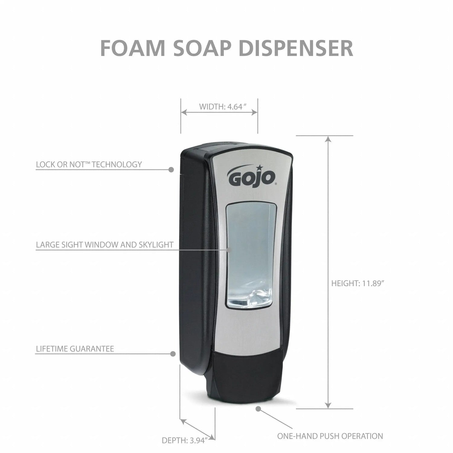GOJO® ADX-12™ Wall Mounted Manual Foam Soap Dispenser GOJO® ADX-12™