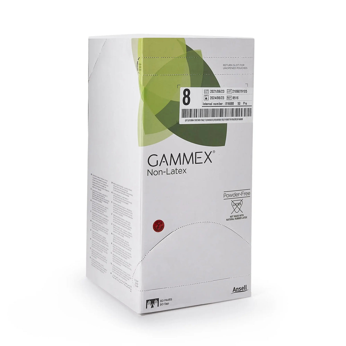 Gammex® Non-Latex Polyisoprene Surgical Glove, Size 8, Green GAMMEX® Non-Latex