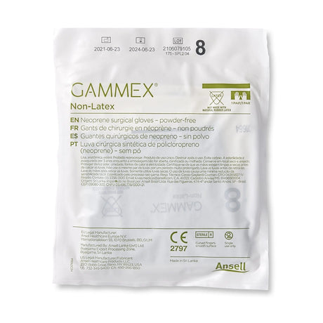 Gammex® Non-Latex Polyisoprene Surgical Glove, Size 8, Green GAMMEX® Non-Latex