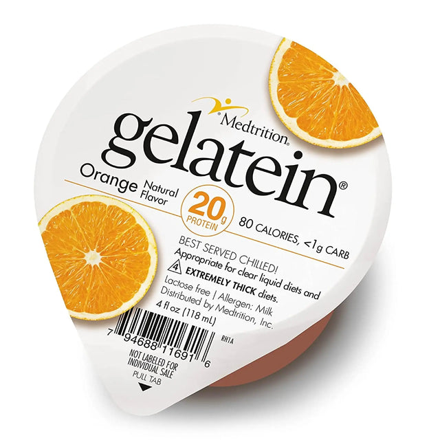 Gelatein® 20 Orange High Protein Gelatin, 4-ounce cup Gelatein®