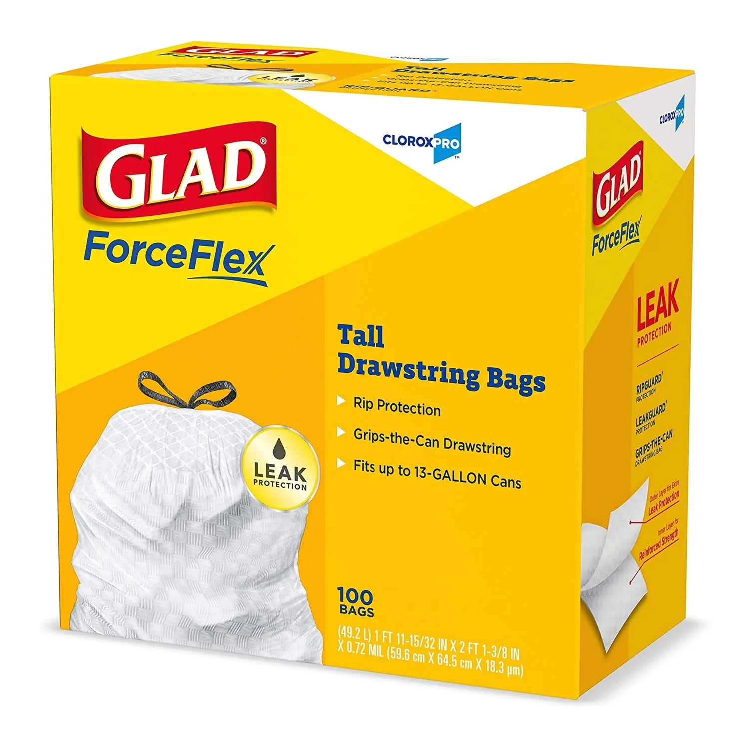 Glad® ForceFlex™ Trash Bag CloroxPro® Glad® ForceFlex Tall Kitchen