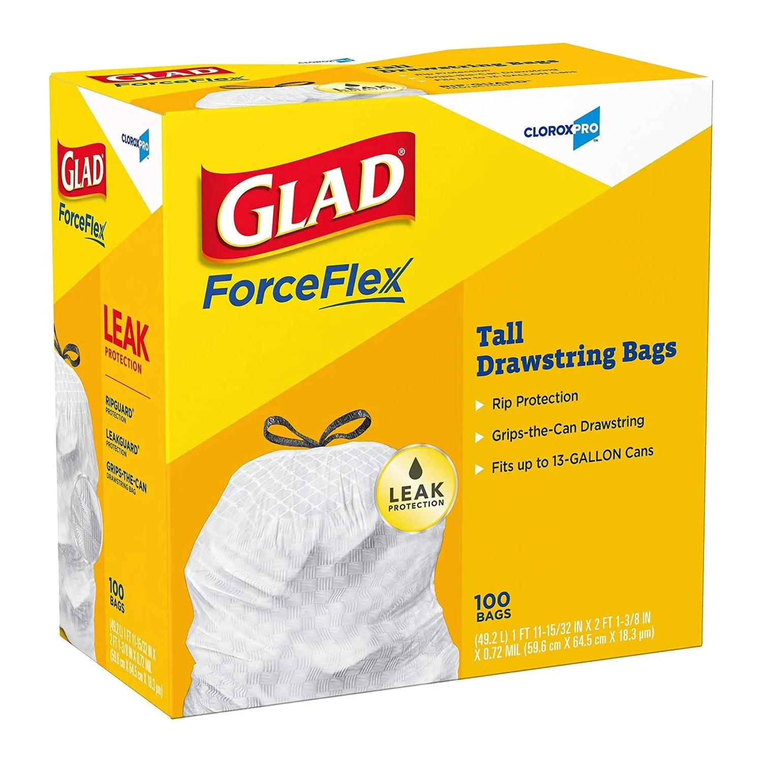 Glad® ForceFlex™ Trash Bag CloroxPro® Glad® ForceFlex Tall Kitchen
