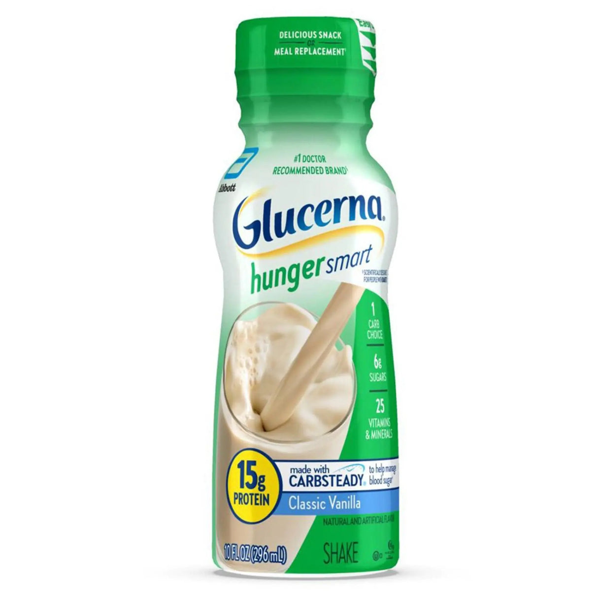 Glucerna® Hunger Smart Shake, Vanilla Flavor, 10-ounce bottle Glucerna® Hunger Smart Shake