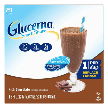 Glucerna® Original Shake, Chocolate Flavor, 8-ounce bottle Glucerna® Original Shake