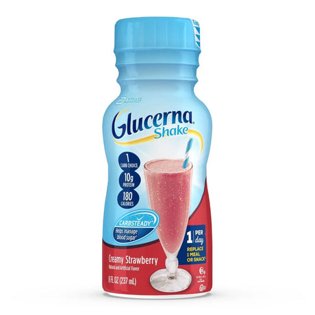 Glucerna® Original Shake, Strawberry Flavor, 8-ounce bottle Glucerna® Original Shake