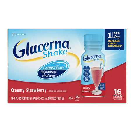 Glucerna® Original Shake, Strawberry Flavor, 8-ounce bottle Glucerna® Original Shake