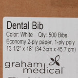 Graham Medical White Dental Bib, 13½ x 18 Inch graham medical®