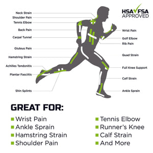 Green Drop Sports Tape, Infused Kinesiology Tape for Recovery – 20 Precut, 10-Inch Strips Green Drop™