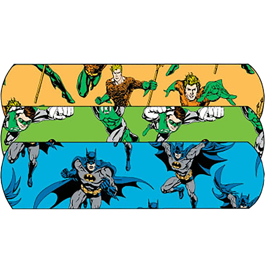 American® White Cross Stat Strip® Batman/Aquaman/Green Lantern Design Adhesive Strip, ¾ x 3 Inch - getMovility