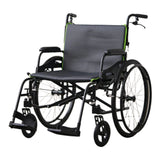 Lightweight Wheelchair Feather Full Length Arm Swing-Away Footrest Gray / Green Upholstery 22 Inch Seat Width Adult 350 lbs. Weight Capacity - getMovility