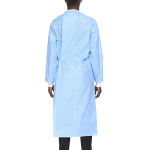 Halyard Basics Non-Reinforced Surgical Gown with Towel, Large, Blue Halyard Basics