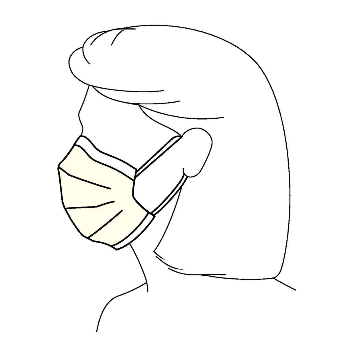 Halyard Procedure Mask, Pleated, One Size Fits Most, Yellow, Non-Sterile Halyard