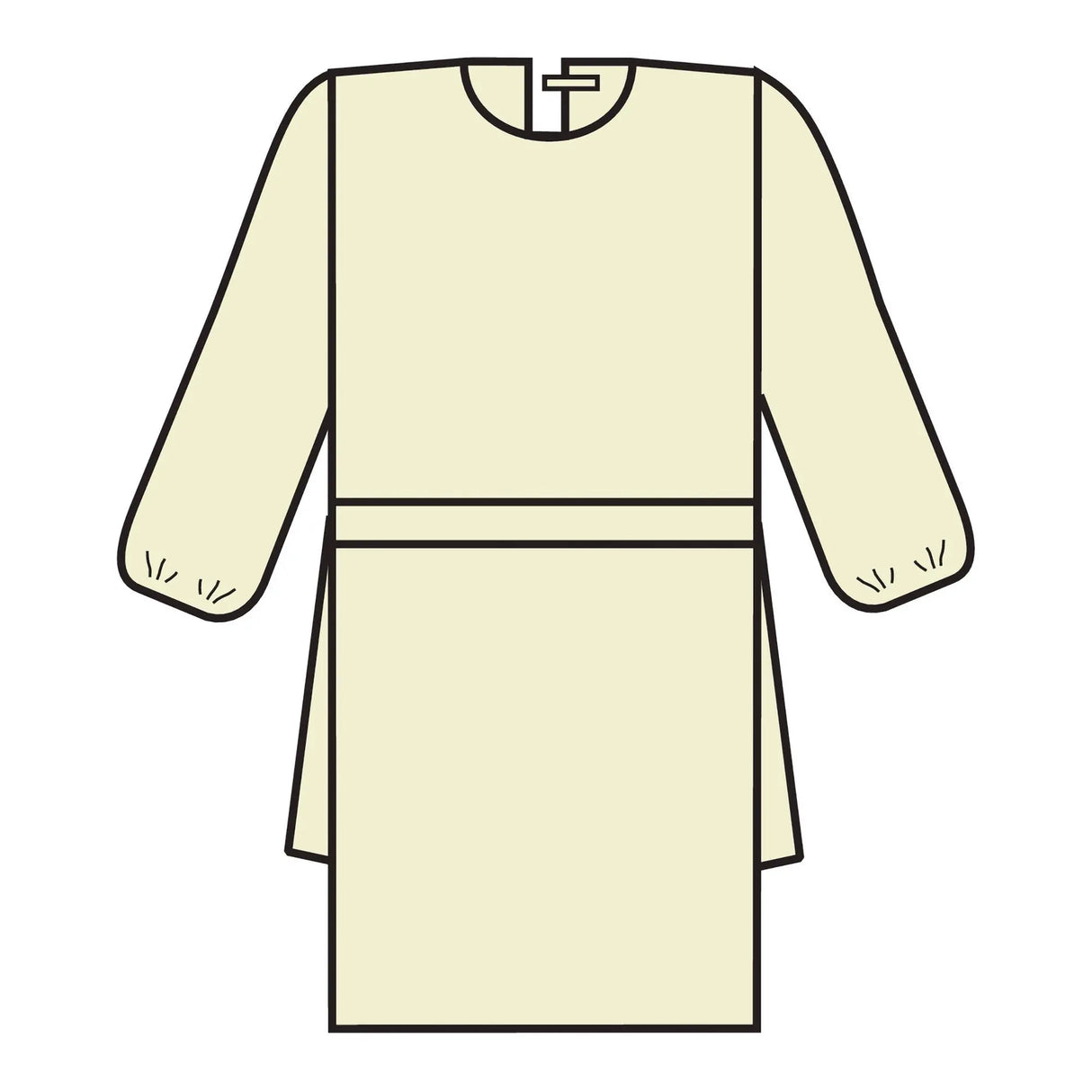 Halyard Protective Procedure Gown, Large, Yellow Halyard Tri-Layer