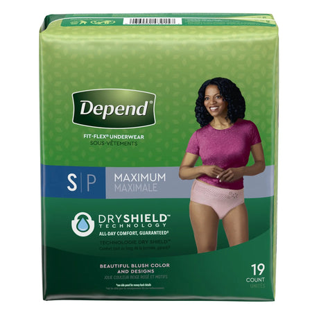 Depend FIT-FLEX Absorbent Underwear, Women's, Tan, Small, 24" to 30" Waist/Hip Depend® FIT-FLEX®