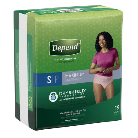 Depend FIT-FLEX Absorbent Underwear, Women's, Tan, Small, 24" to 30" Waist/Hip Depend® FIT-FLEX®