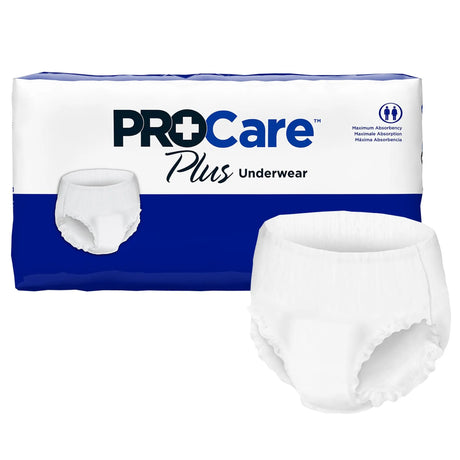 ProCare Plus Protective Underwear, Moderate Absorbency, Pull Up, Large, Disposable, 44 to 58 Inch Waist/Hip ProCare™ Plus