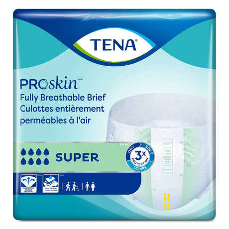 TENA Super Adult Heavy-Absorbent Incontinence Brief, X-large, 60" to 64" Waist / Hip TENA ProSkin™ Super