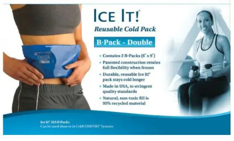 Ice It! Reusable Cold Pack (B Pack Double) Size:6 x9x1.5 Movility LLC- CM
