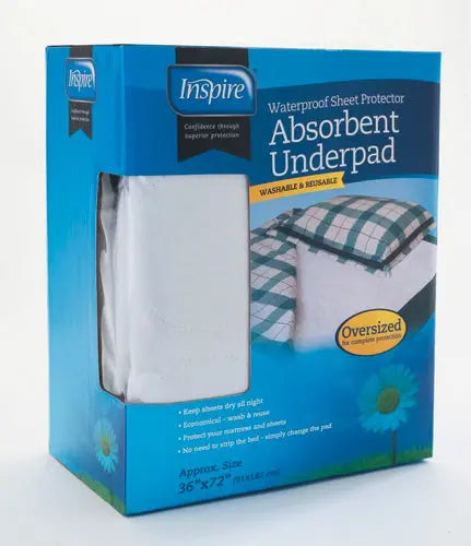 Inspire Reusable Absorbent Underpad  Oversize  36  x 72 Movility LLC- CM