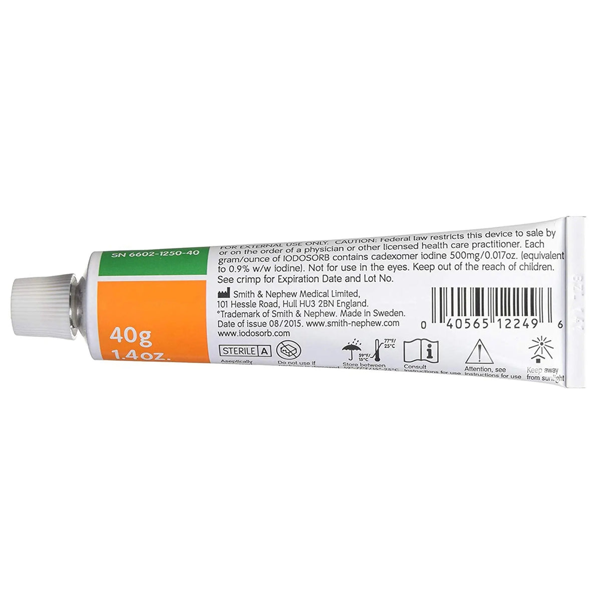 Iodosorb Antimicrobial Wound Gel, 40-gram tube - getMovility