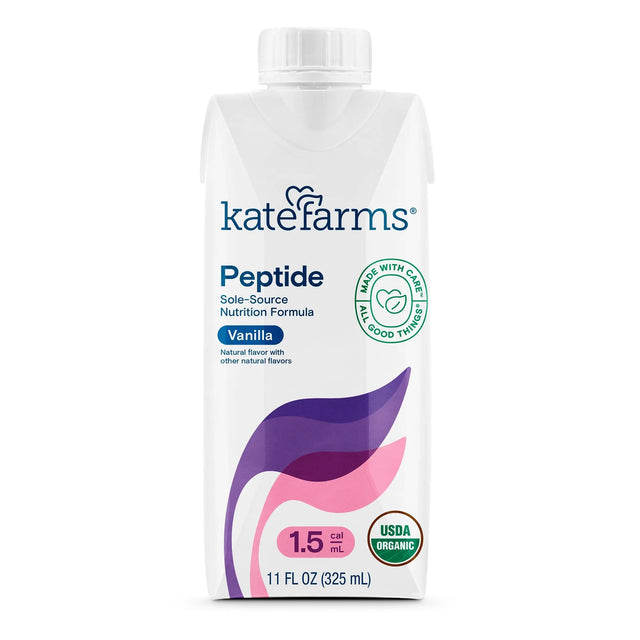 Kate Farms® Peptide 1.5 Vanilla Sole-Source Nutrition Formula, 11-ounce carton Kate Farms Peptide 1.5