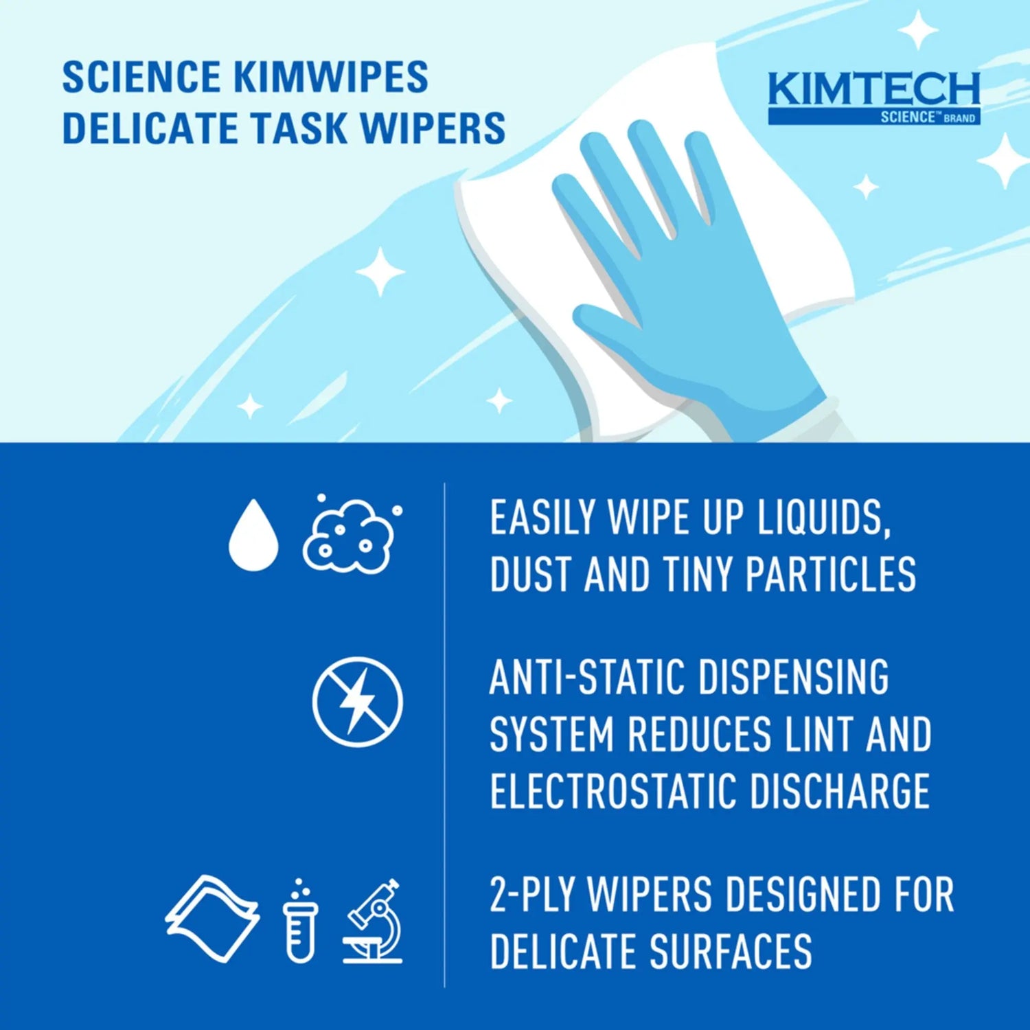 Kimtech Science™ Kimwipes™ Delicate Task Wipes, 2-Ply Kimtech Science Kimwipes