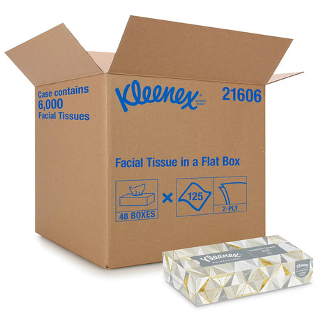 Kleenex® Facial Tissue, 125 Sheets per Box Kleenex®