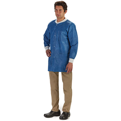 LabMates® Lab Jacket, Large, Blue LabMates®